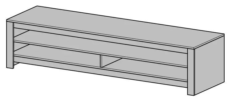 AVF 699180RBOA Calibre 70 Inch Black Oak Effect TV Stand