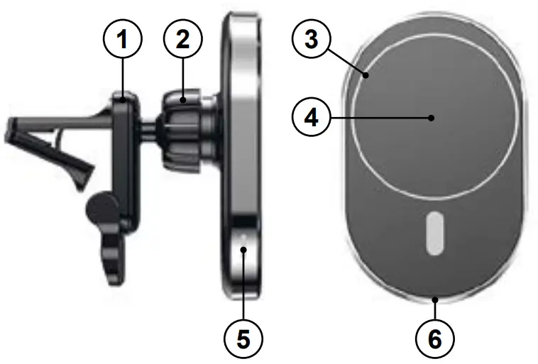 Fontastic 262142 Magnetic Wireless Charging Car Holder - Overview