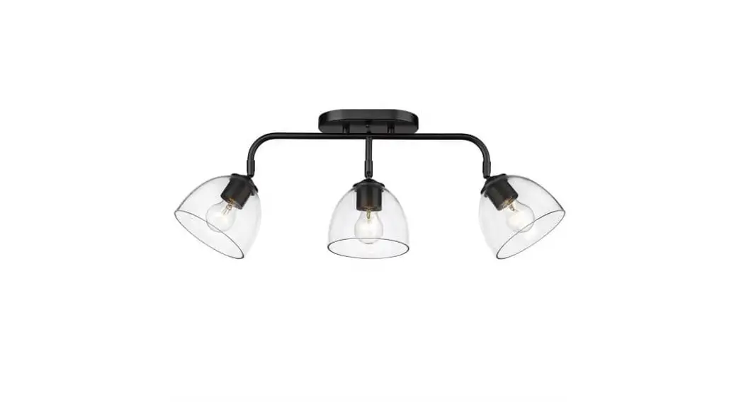 Golden Lighting 6958-ba3 Roxie 3-light Matte Black Clear Glass Semi-flush Mount Instruction Manual Golden Lighting 6958-ba3 Roxie 3-light Matte Black Clear Glass Semi-flush Mount Instruction Manual