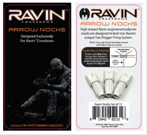 Ravin Crossbows Reannounces Recall Of White Arrow Nocks Due To Injury Hazard And Additional Incidents; Nearly Two Dozen Serious Injuries Reported