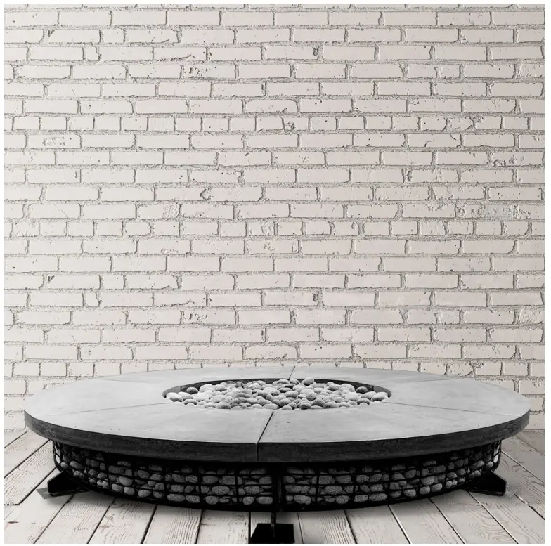 PRISM HARDSCAPES PH-FUEGO8FTD Fuego Electronic Ignition Concrete Natural Gas Fire Pit