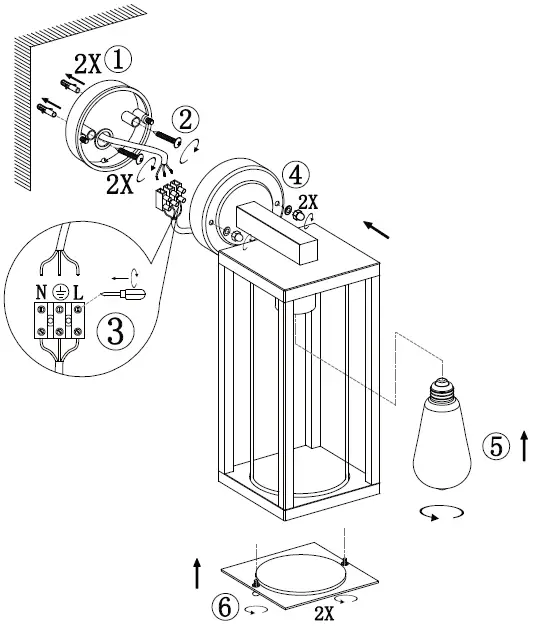 ENDON 96917 Outdoor Wall Light Fitting-2