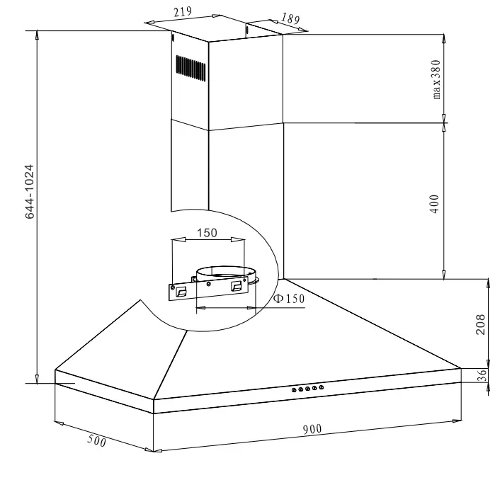 PREMIERE 372857 3 Kitchen Extractor Hood -fig2