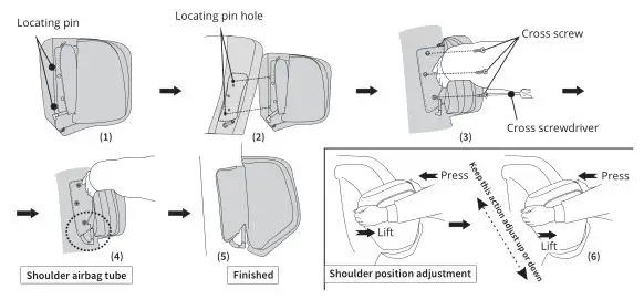 Inner Balance Wellness Jin Massage Chair - Installing the shoulder airbags