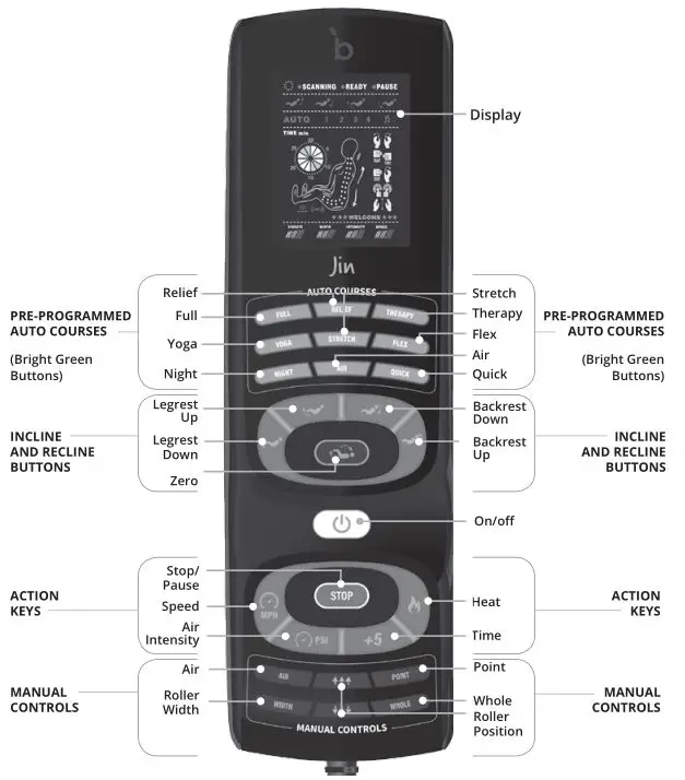 Inner Balance Wellness Jin Massage Chair - Remote Controller