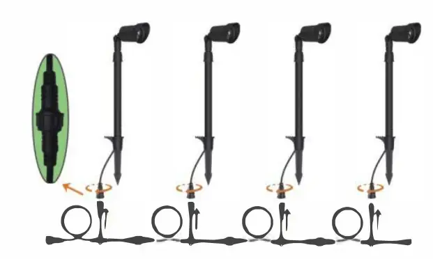 XMCOSY YJ 312 4 5D Low Voltage Outdoor Spotlights - ASSEMbily2