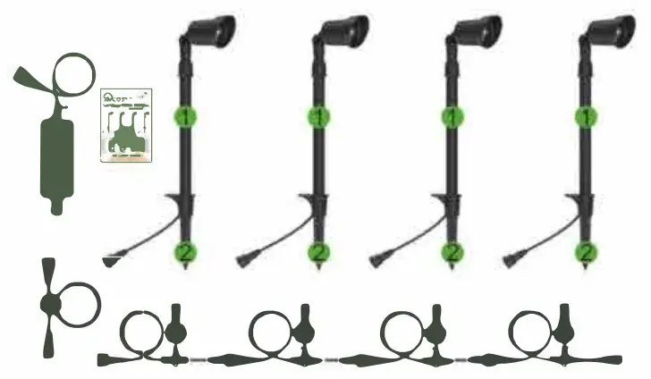 XMCOSY YJ 312 4 5D Low Voltage Outdoor Spotlights - Fig