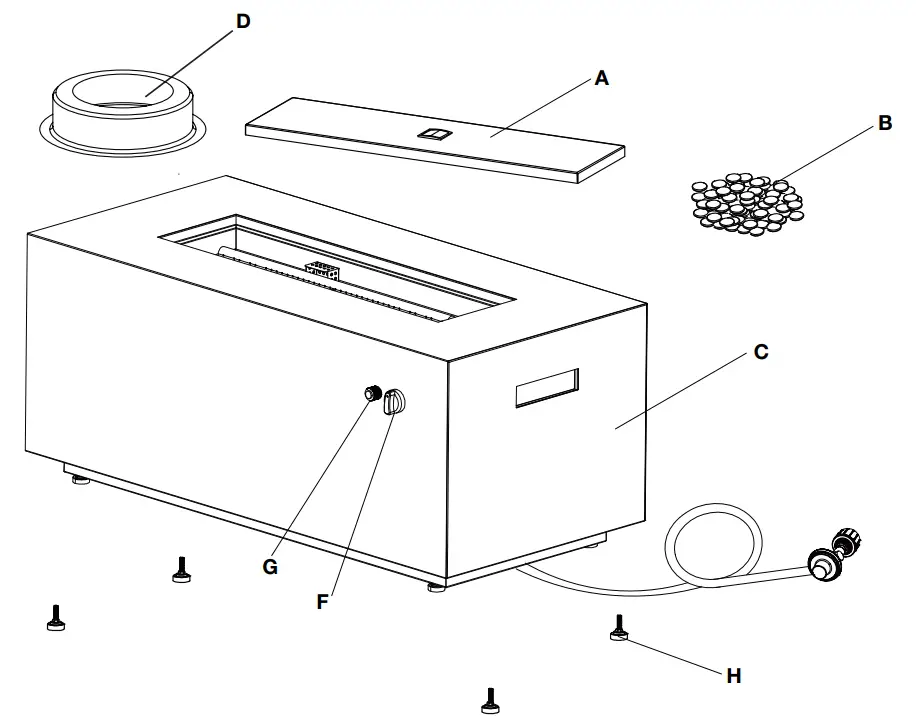 SUNJOY GROUP A302003700 Portable Concrete Propane Gas Fire Pit - Fig 2