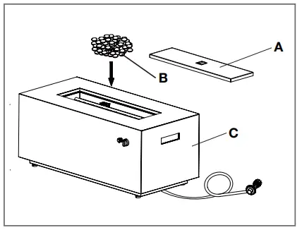 SUNJOY GROUP A302003700 Portable Concrete Propane Gas Fire Pit - Fig 8