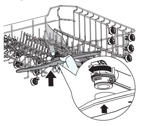 IKEA LAGAN 60cm Integrated Dishwasher Instruction Manual - After cleaning, replace the arm sprays
