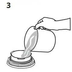 IKEA LAGAN 60cm Integrated Dishwasher Instruction Manual - Fill the salt container to the maximum level with water