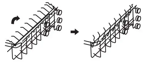 IKEA LAGAN 60cm Integrated Dishwasher Instruction Manual - Pull the cup shelf up to unfold it