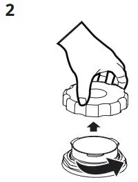 IKEA LAGAN 60cm Integrated Dishwasher Instruction Manual - Remove the cap of the salt container