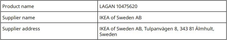 IKEA LAGAN 60cm Integrated Dishwasher Instruction Manual - Technical information (EN60436)