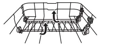 IKEA LAGAN 60cm Integrated Dishwasher Instruction Manual - To unfold the spikes of the lower basket, pull it up