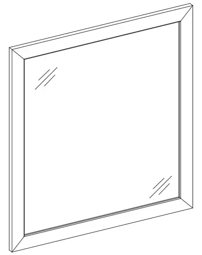 Origin 21 1690MR28 318 28 in W x 30 in H Chambray Rectangular Bathroom - Cover