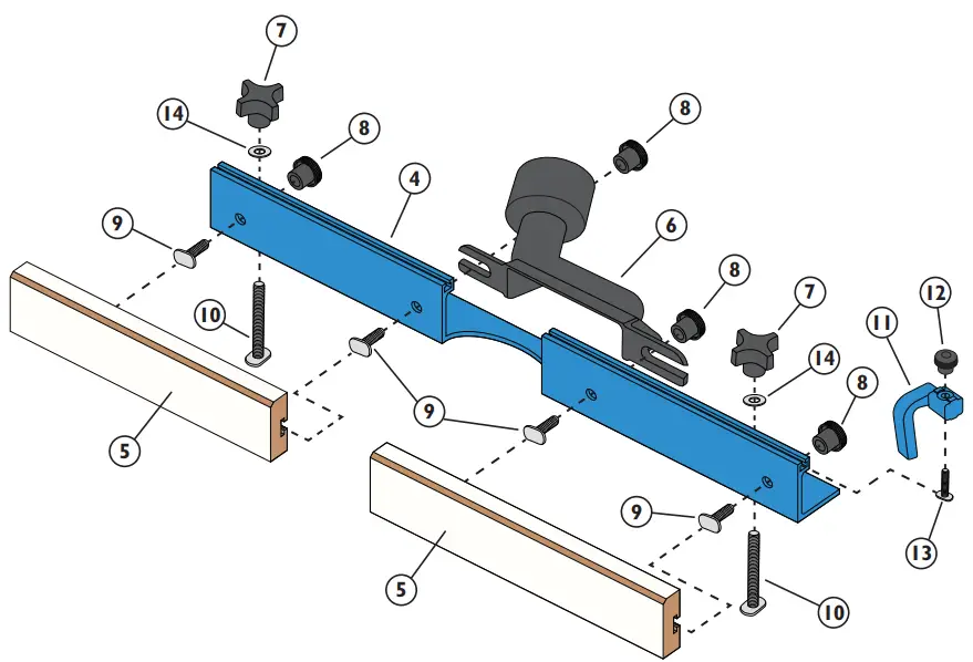 ROCKLER 57484 Drill Press Table and Fence - Figure 1