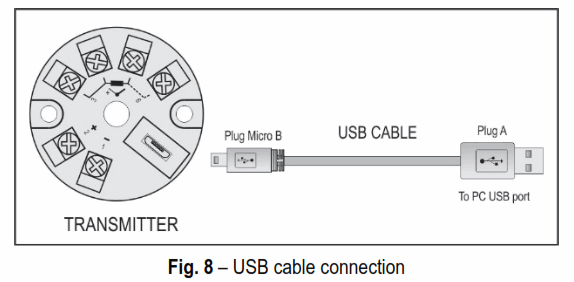 NOVUS TxBlock-USB Head Mounted Temperature Transmitter - 8