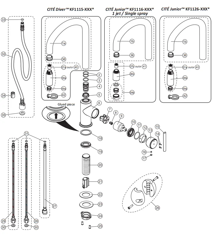 Kalia KF111 Series Elegant Hardware and Plumbing - fig