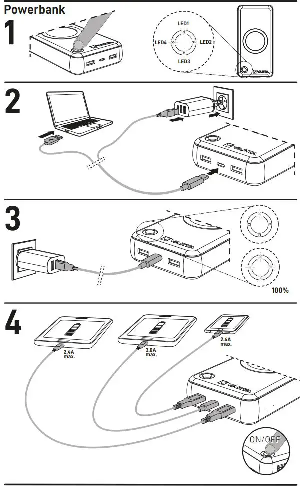 VARTA 57909 Wireless Power Bank User Manual - Powerbank