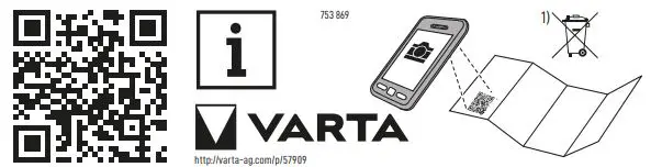 VARTA 57909 Wireless Power Bank User Manual - QR Code
