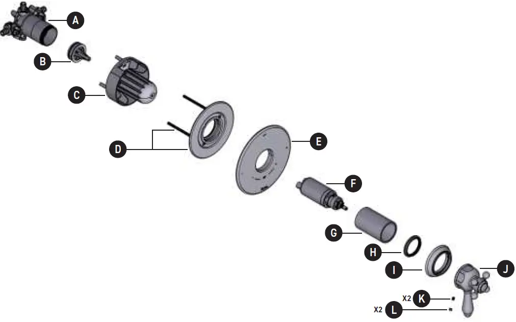 ROHL TTD45W1L Therm and Pressure Balance Trim 02