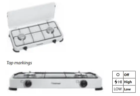 FireFriend KO-6383 Gas Stove 3 Burners - Figure 1
