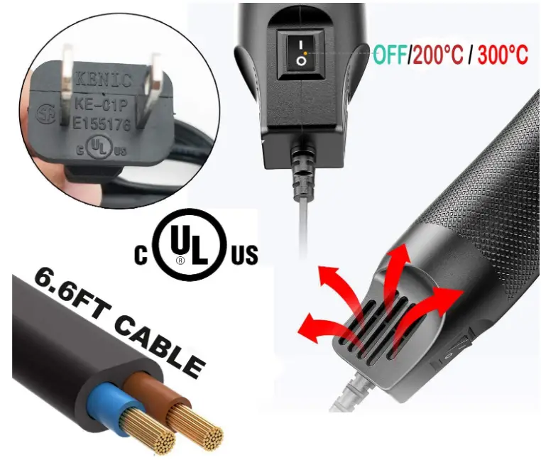 AMENKER-MF300-Heat-Gun-for-Crafts-Bubble-Remover-fig-1