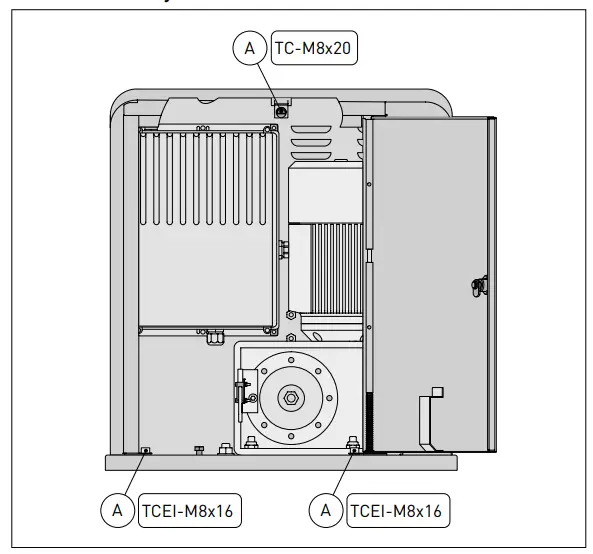 Geared motor installation