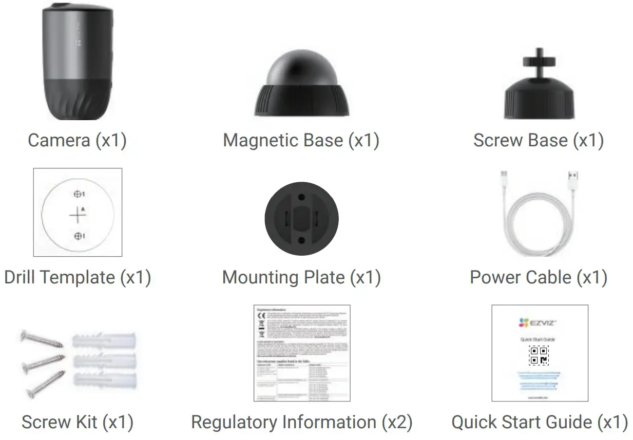 EZVIZ BC1C 2K Standalone Smart Home Battery Camera - fig 1
