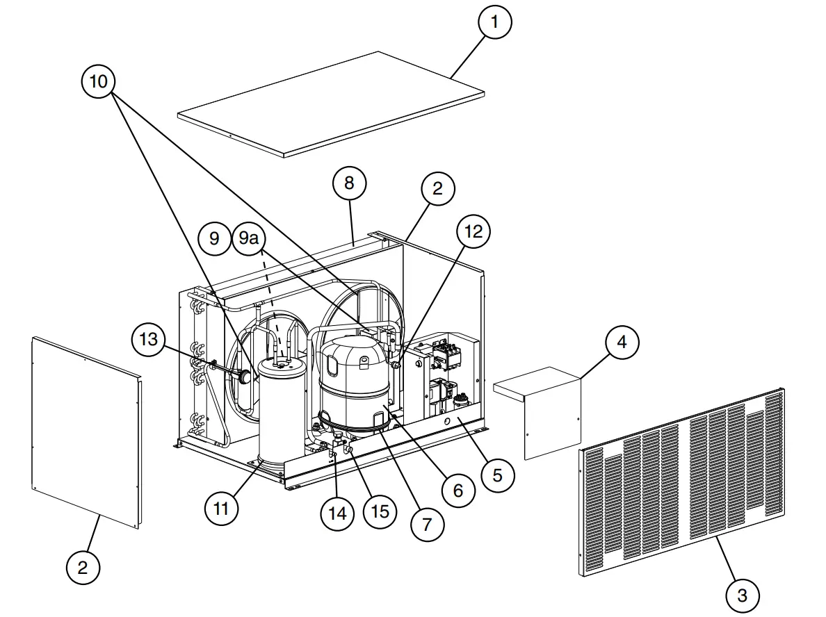 Main Assembly & Refrigeration Circuit SRC-14J
