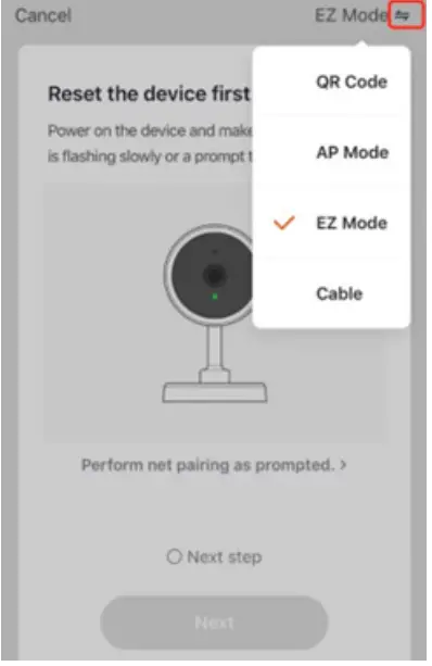 Setting up the camera