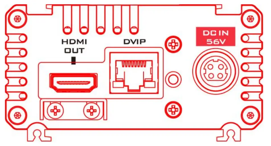 datavideo HBT16 Hdbaset Receiver Box - Rear Panel