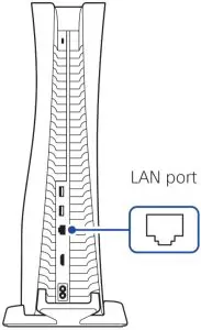 Connecting LAN cable