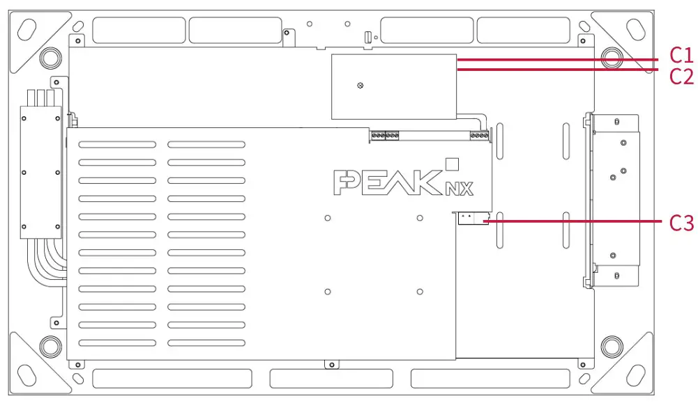 Touch panel rear view