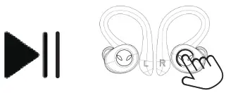 Power Q25 Pro Waterproof Wireless Sports Earbuds-- Double tap th