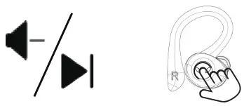 Power Q25 Pro Waterproof Wireless Sports Earbuds-- Long press