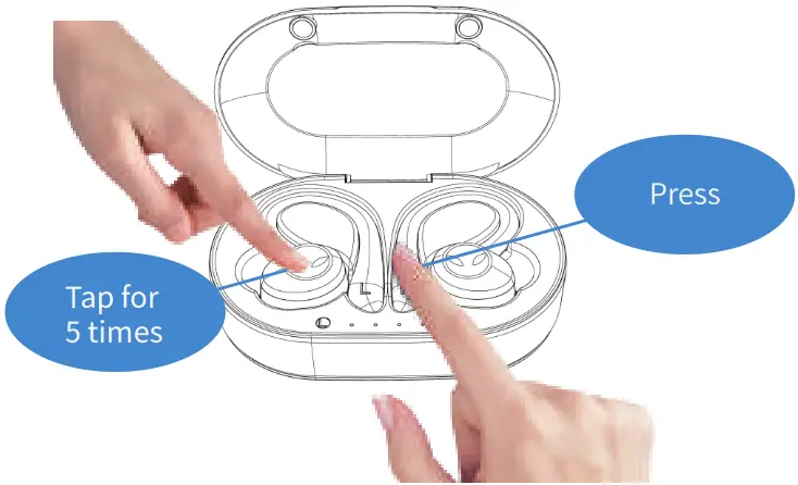 Power Q25 Pro Waterproof Wireless Sports Earbuds-- Place the two