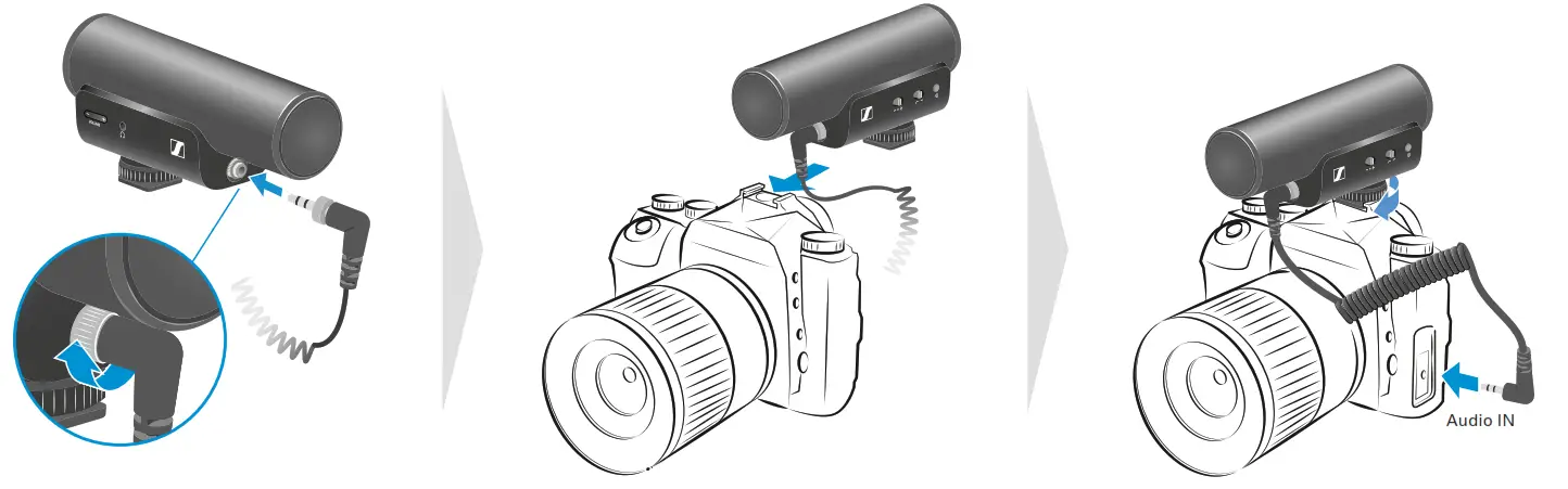 SENNHEISER MKE 400 Camera-Mount - Setup