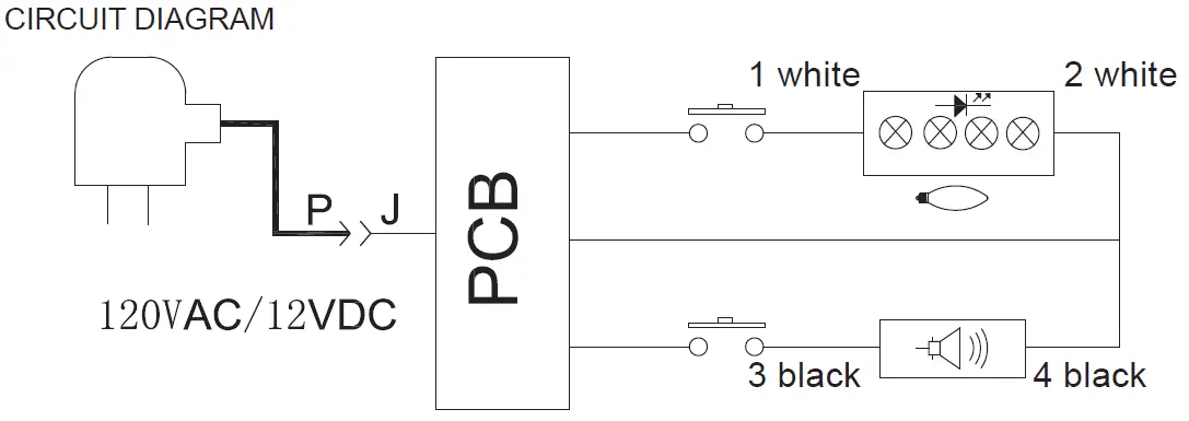Pleasant Hearth L-24 Electric Crackling Log ELECTRIC WIRING DIAGRAM