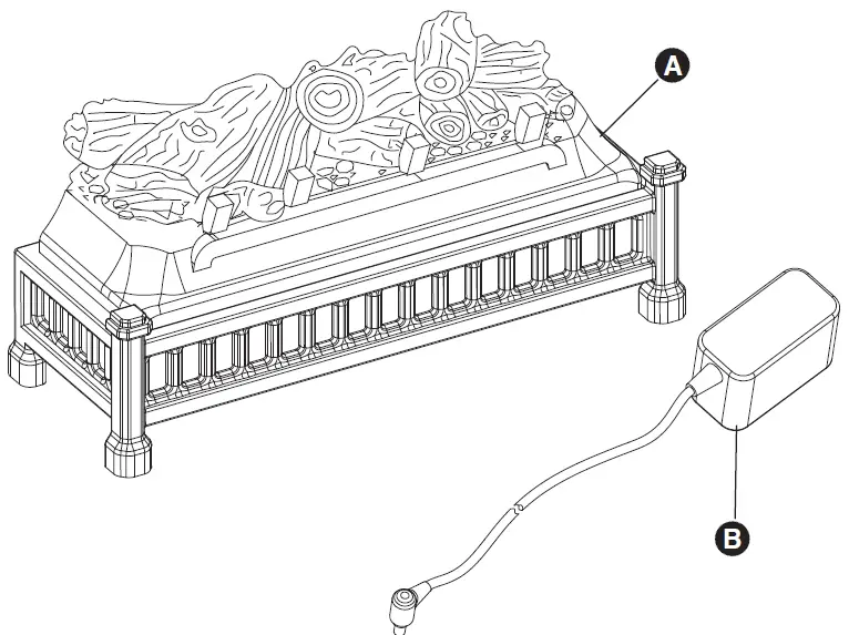 Pleasant Hearth L-24 Electric Crackling Log package content