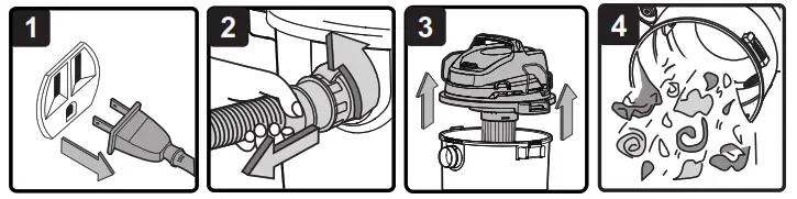 Vacmaster VJF912PF 0201 9-Gallon 4.5 Peak HP Wet Dry Vacuum - MAINTENANCE