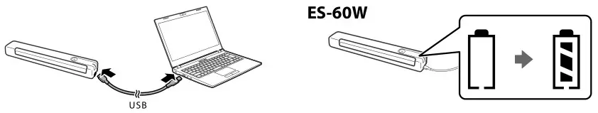 EPSON Document Scanner - Connect your computer to the scanner with the USB cable.
