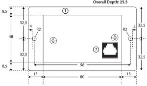 samlex RC 300 Remote Control for Inverter - Back View