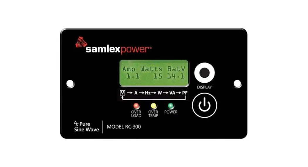 Samlex Rc-300 Remote Control For Inverter Owner's Manual Samlex Rc-300 Remote Control For Inverter Owner's Manual