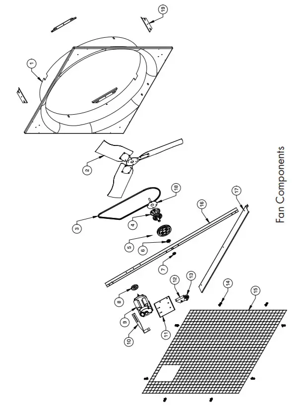Munters Wall Mount Fan with Damper Door WM36K -figure 50