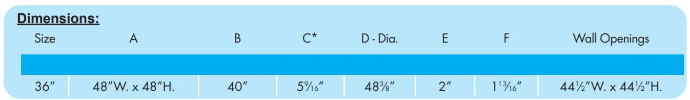Munters Wall Mount Fan with Damper Door WM36K -figure 6