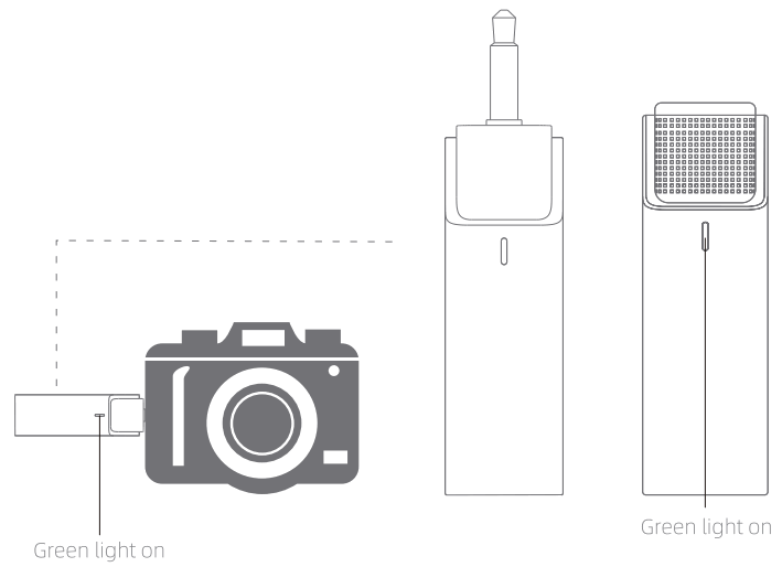 hoco S31 Wireless Microphone - green light