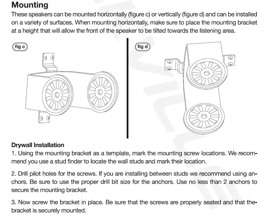 Rockville 70V IP55 Commercial Speaker - Mounting