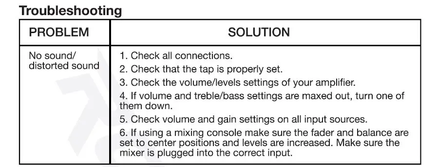Rockville 70V IP55 Commercial Speaker - Troubleshooting